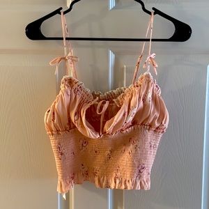 Free People Milk-Maid Styled Tank Top. Size Medium. Pink.